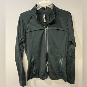 Fabletics Yoga Zip Up Jacket Green Size Large